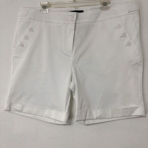 The Limited White Cotton High Waisted Shorts